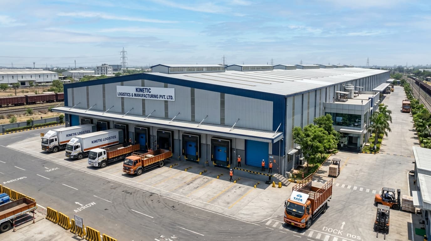 Modern pre-engineered industrial factory warehouse and logistics facility in Telangana