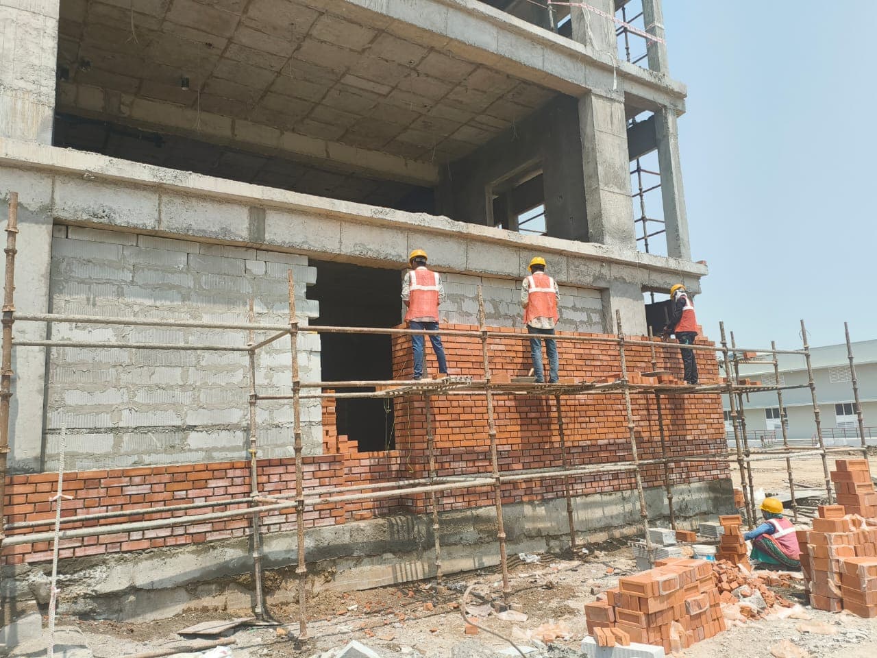 Side Facade Progress & Structural Ceiling Grid