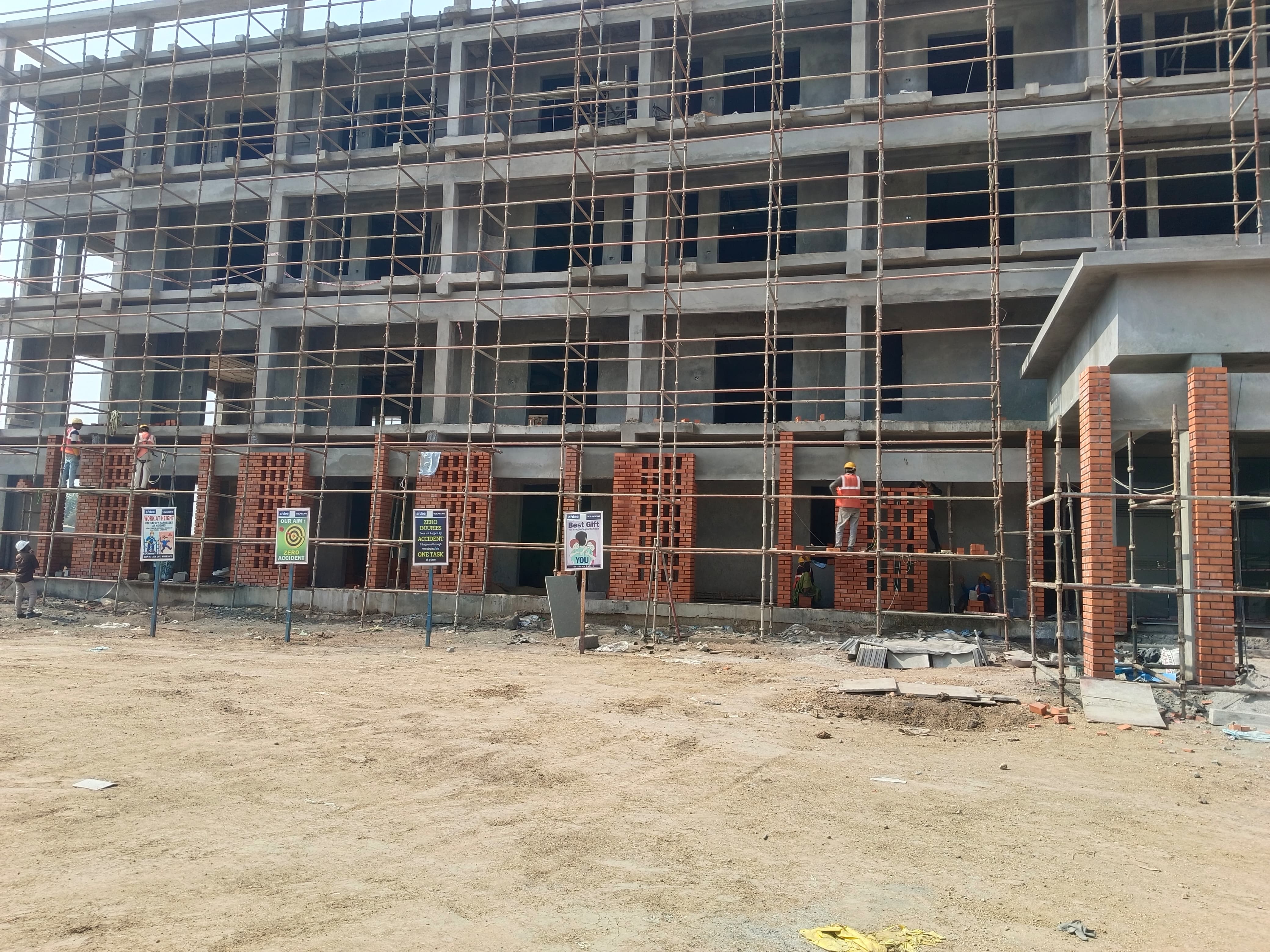 Multi-storey commercial complex facade in Warangal